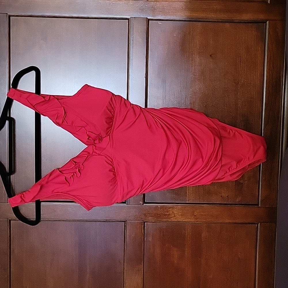 Lauren Ralph Lauren RED.                 One Pc Swimsuit Size 12